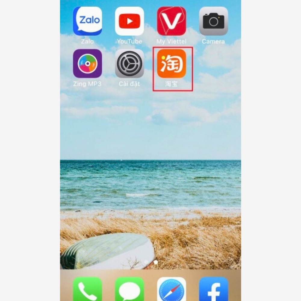 Biểu tượng app Taobao trên điện thoại